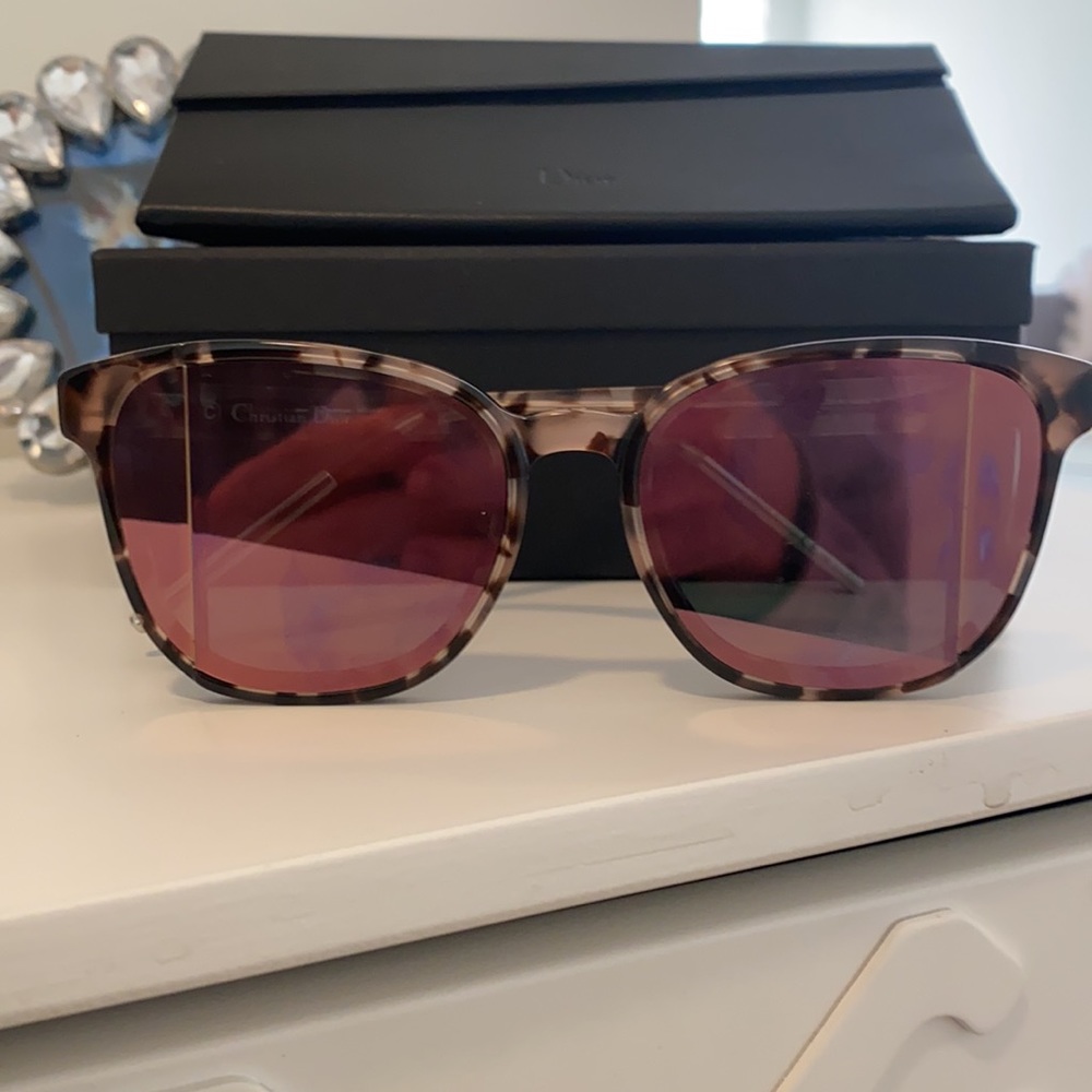 Christian Dior Diorstepf 3Y6/R2 Havana Rose w Pink Mirror Lens Sunglasses Italy - Picture 4 of 13